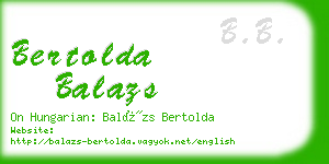 bertolda balazs business card